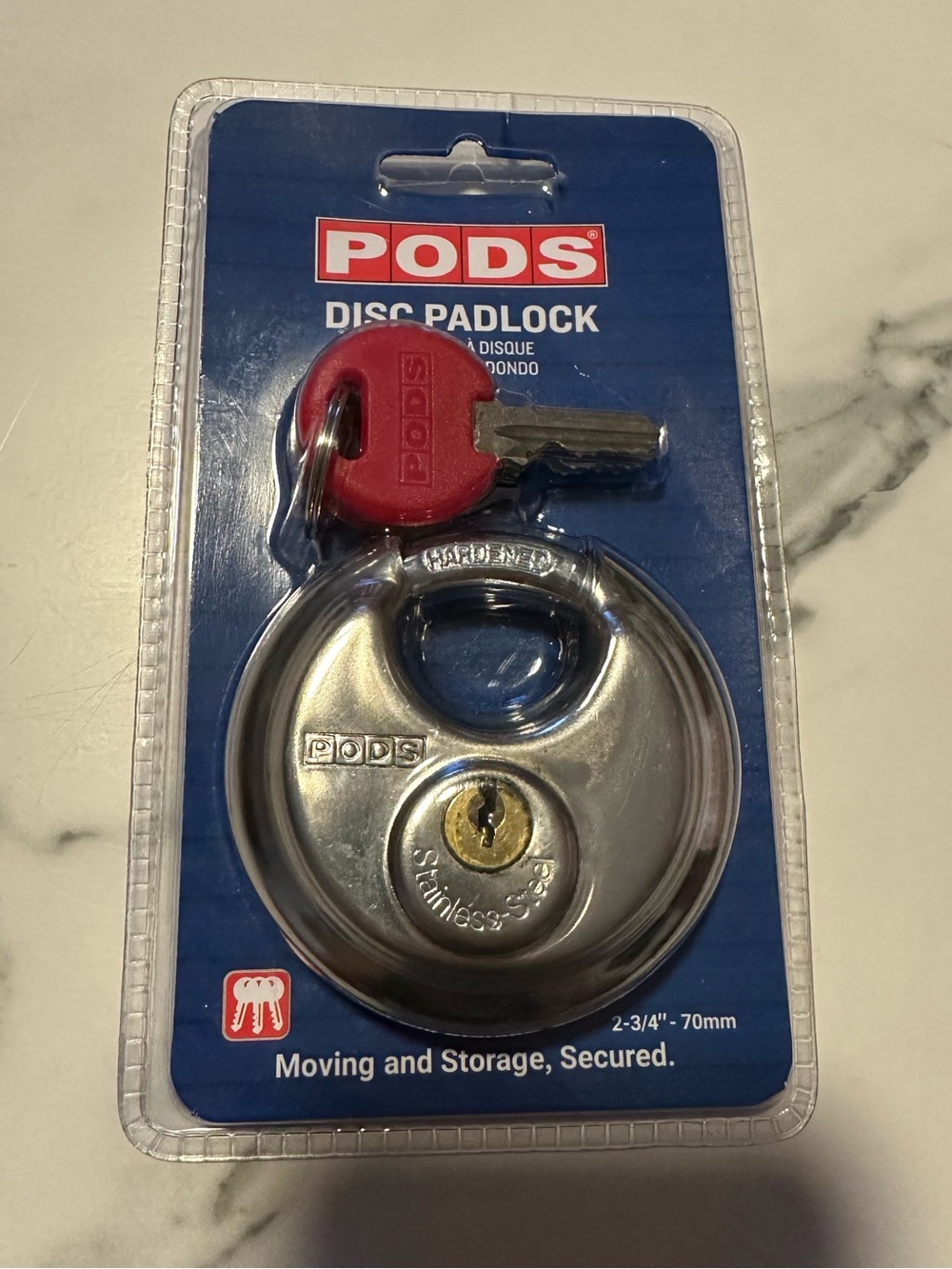 PODS Disc Padlock with Key